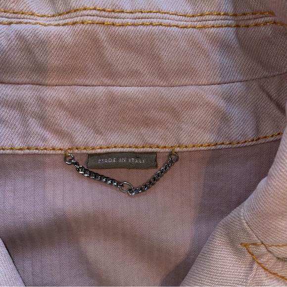 Vintage Alexander McQueen pink denim military-style jacket - Picture 7 of 7